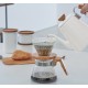 HARIO Coffee Server 02 - 600 ml Olive Wood - Servire Cafea ( Coffee Server and Glass )