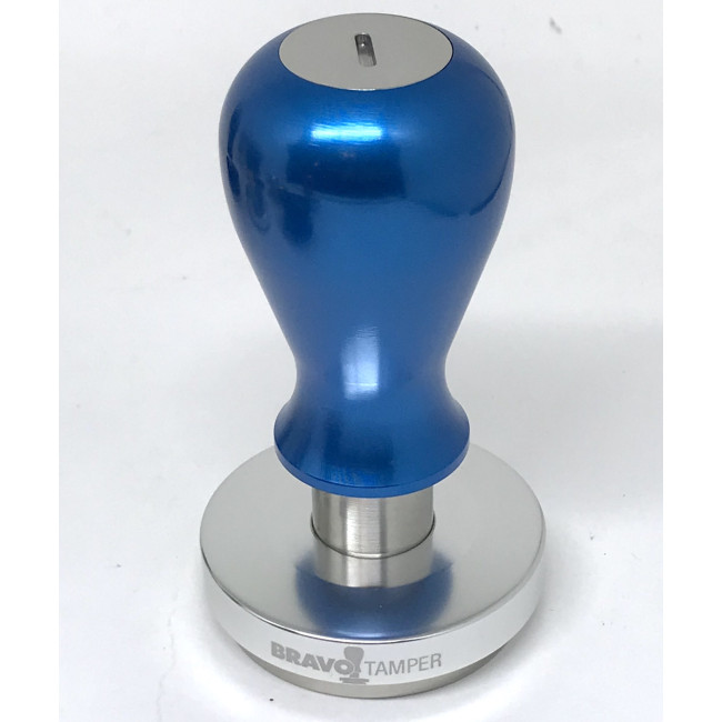 Bravo Tamper - 58.5mm - Maner metal - Blue - Tamper Cafea