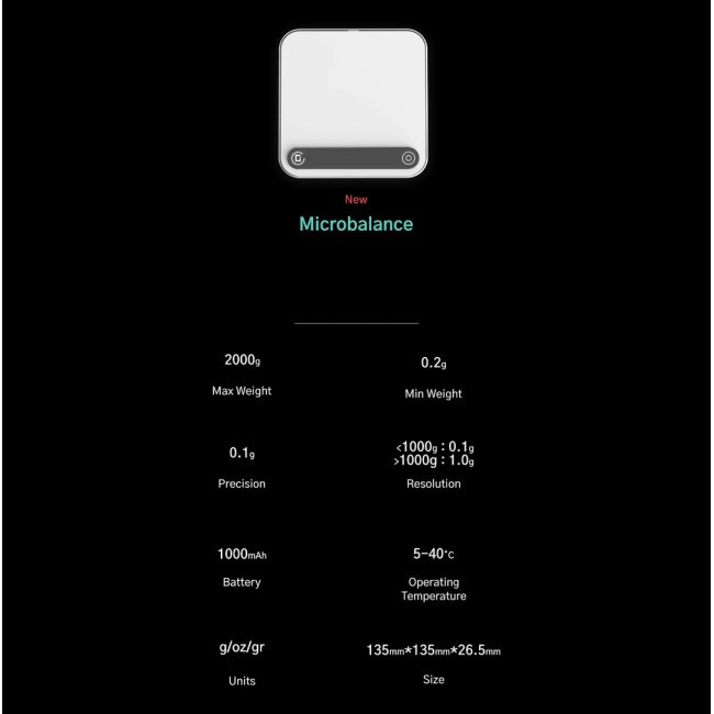 Cantar Smart - DiFluid Microbalance - White