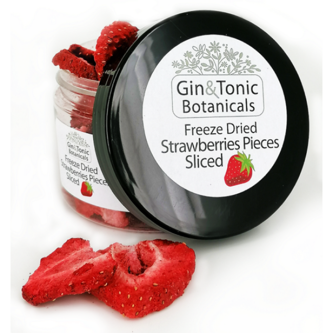 Freeze Dried Strawberries Pieces Sliced - 10g - Gin&Tonic Botanicals