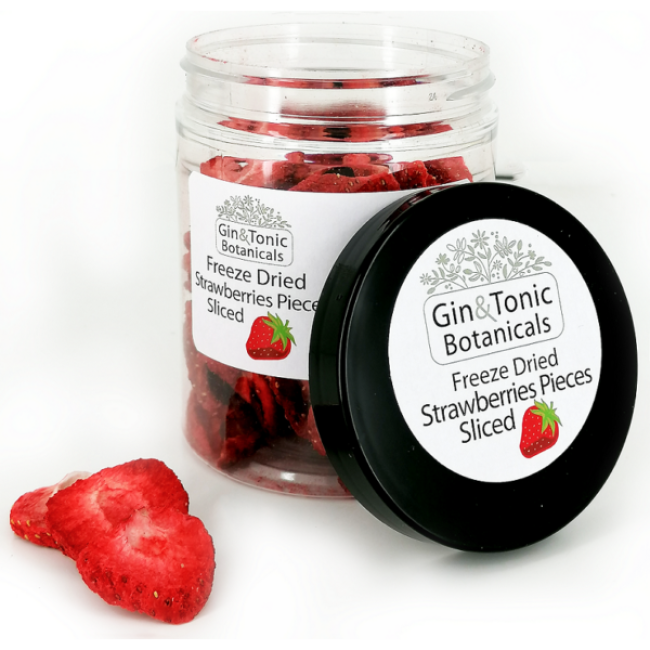 Freeze Dried Strawberries Pieces Sliced - 18g - Gin&Tonic Botanicals