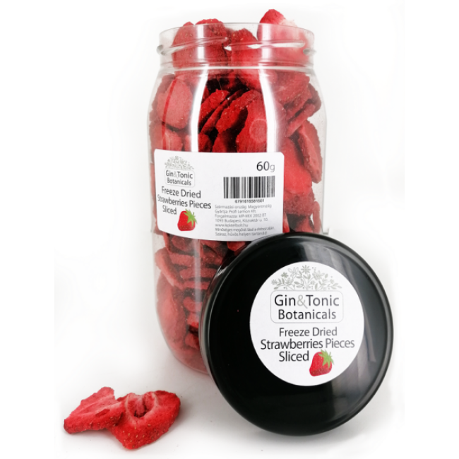 Freeze Dried Strawberries Pieces Sliced - 60g - Gin&Tonic Botanicals