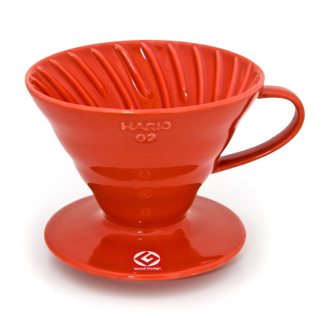 HARIO Coffee Dripper Ceramic V60 TIP-02 Red - Hario