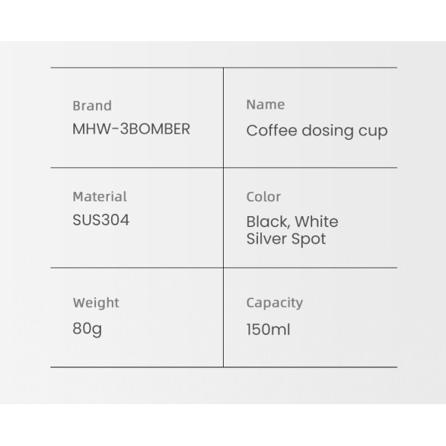 MHW-3BOMBER - Dosing Cup - White - 150ml