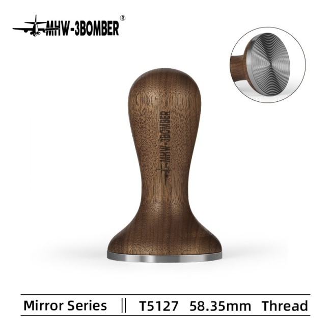 MHW-3BOMBER - Tamper - 58.35mm - Mirror Walnut - Thread