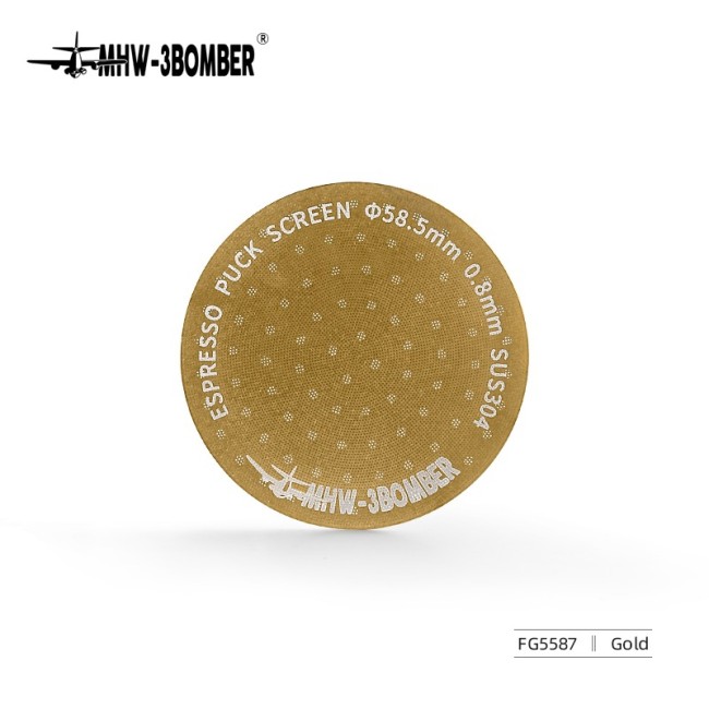 MHW-3BOMBER - Puck Screen - Titanium Plated - 58.5mm - Gold