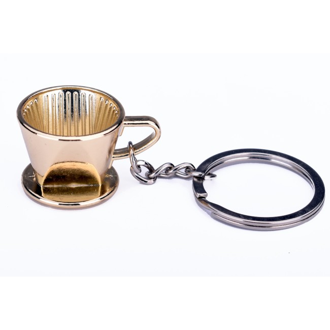 Breloc Barista - Dripper - Gold - Merchandise ( breloc, pin, cadouri, etc ) - Breloc Barista - Dripper - Gold - Merchandise ( breloc, pin, cadouri, etc )