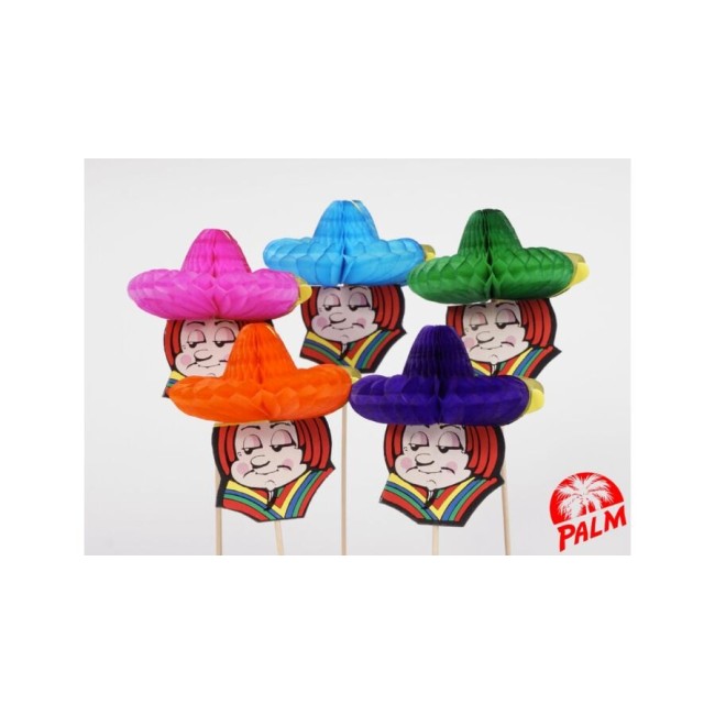 Scobitori decorative 19 cm Mexican 3D - 100buc/pachet