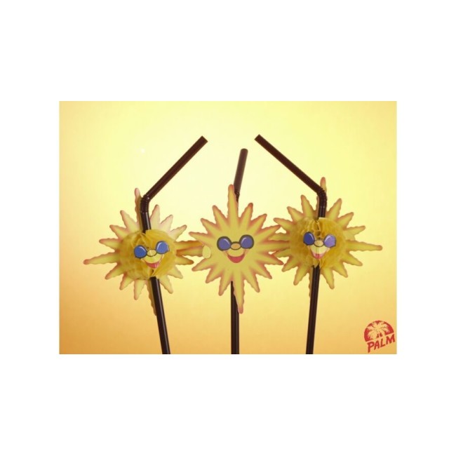Paie decorative 3D Soare 24 cm - 100buc/pachet