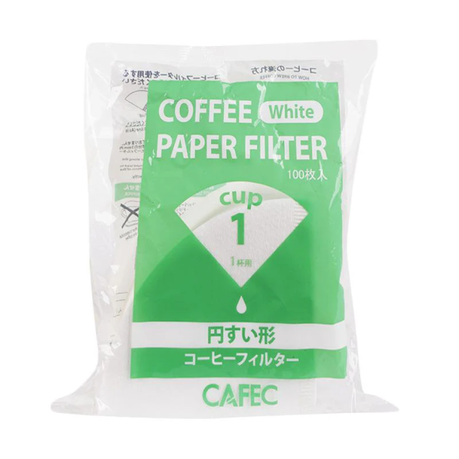 Cafec Traditional Cone-Shaped Paper Filters Size 01