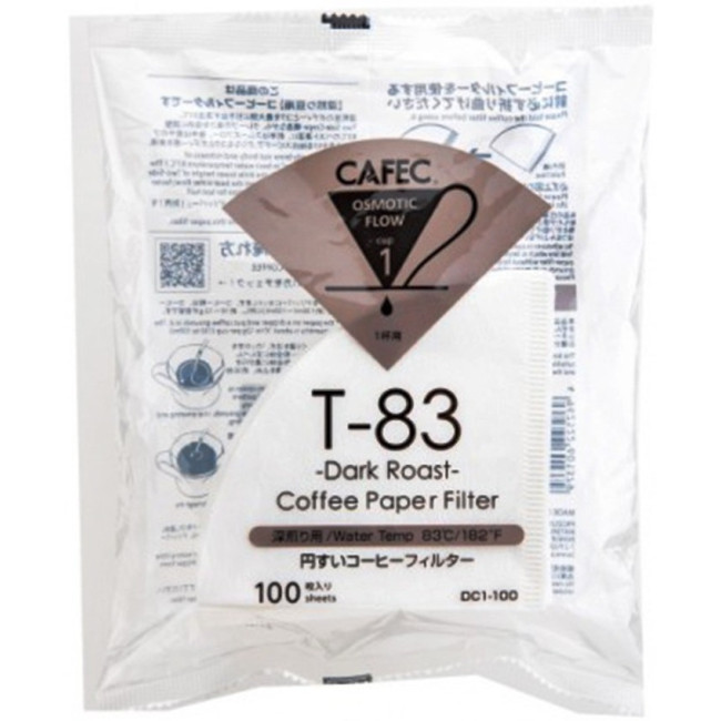 CAFEC Dark Roast T-83 Coffee Paper Filter 1 Cup