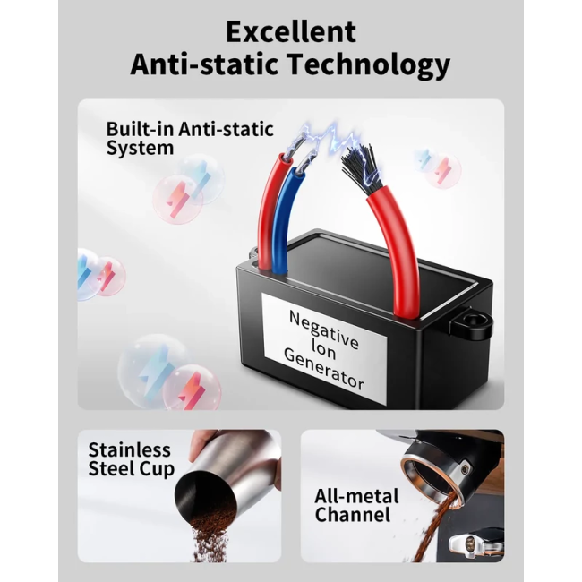 Râșniță electrică AVX CG301 cu recipient pentru boabe 350g – Gri Râșniță electrică AVX CG301 cu recipient pentru boabe 350g – Gri