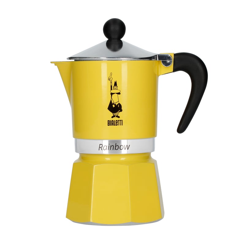 Bialetti Moka Pot Rainbow - Yellow 3tz